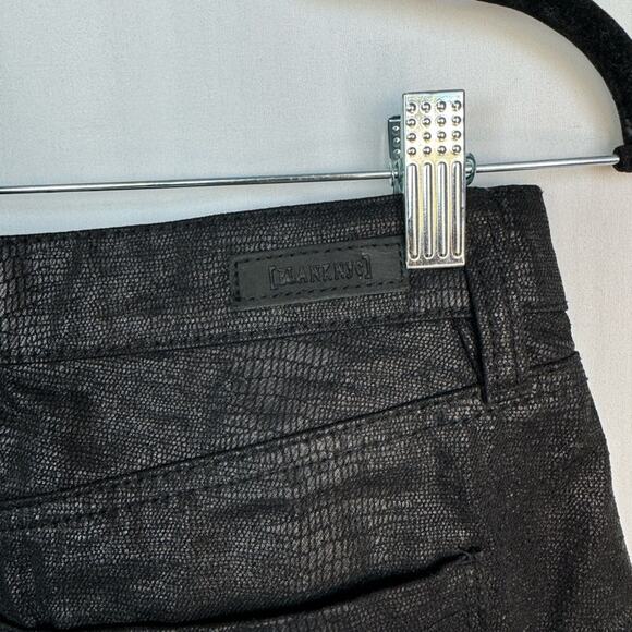 Blank NYC Black Snake Skin Cotton Mini Skirt Size 27 - Picture 5 of 11